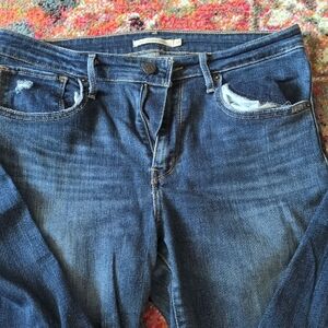 Levi's Distressed Blue Jeans High Rise Skinny 30 721